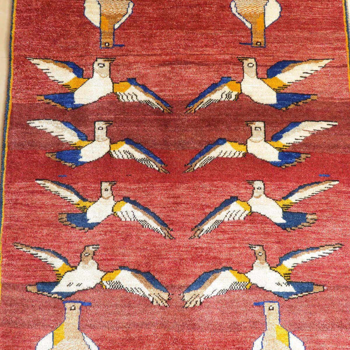 ギャッベ/オールド カシュガイ 214×118cm(ALB-4172)