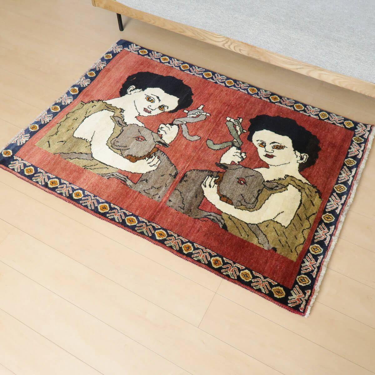 ギャッベ/オールド カシュガイ 158×107cm(AM-4147)