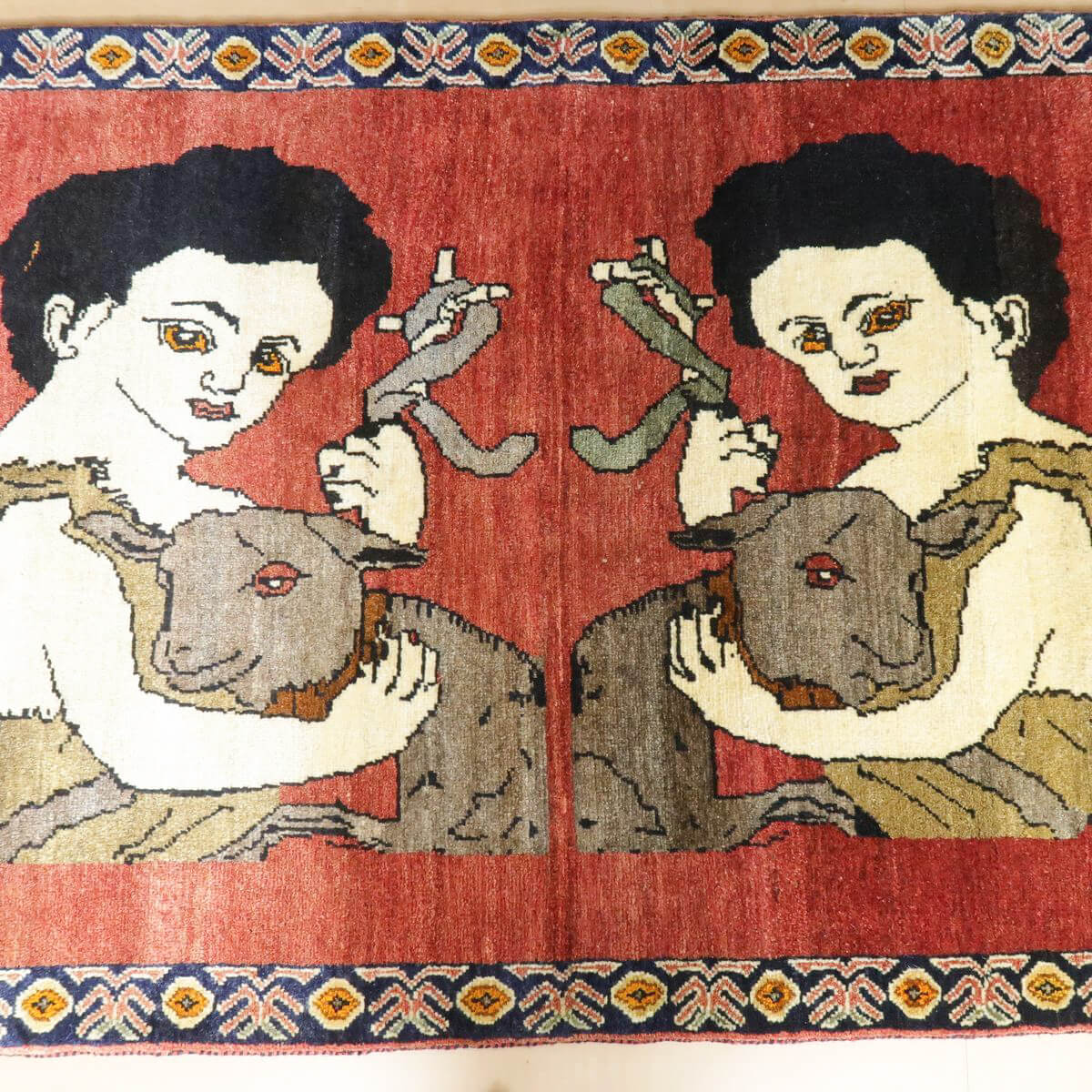 ギャッベ/オールド カシュガイ 158×107cm(AM-4147)