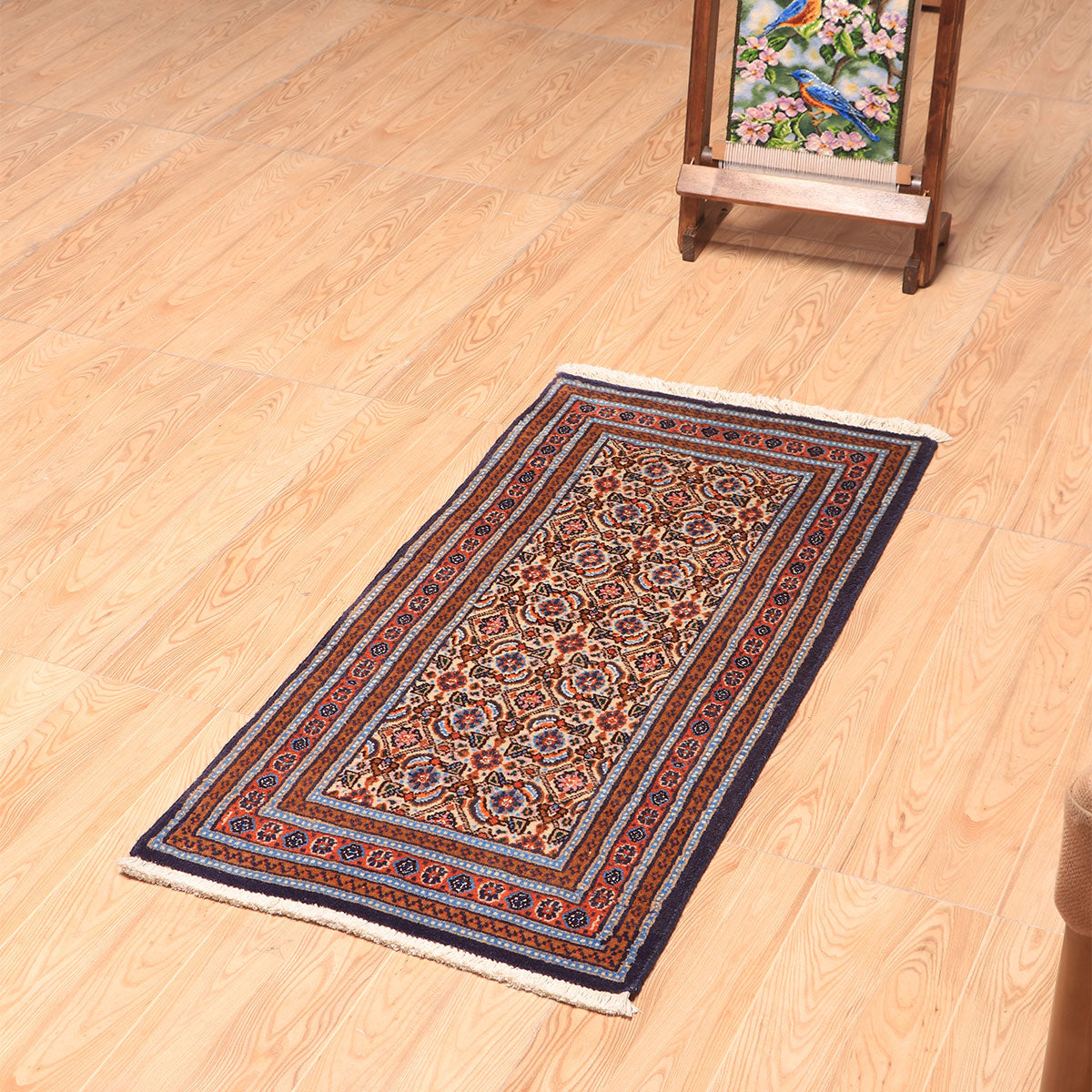 ペルシャ絨毯(イラン産)ムード・ビールジャンド 96×47cm(FS-70041)