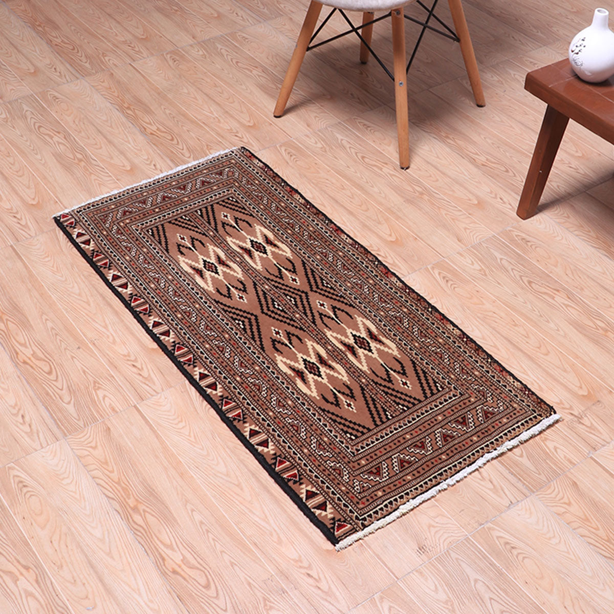 ペルシャ絨毯(イラン産)トルクメン 112×51cm(FS-70053)