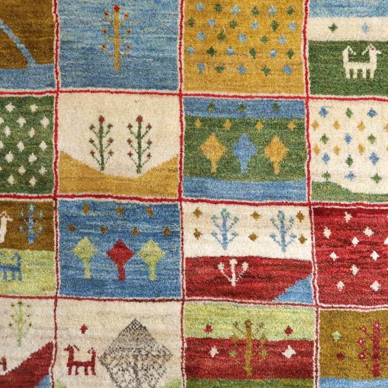 ギャッベ/カシュクリ、細かな上質ランク 190×153cm(BL-10439)
