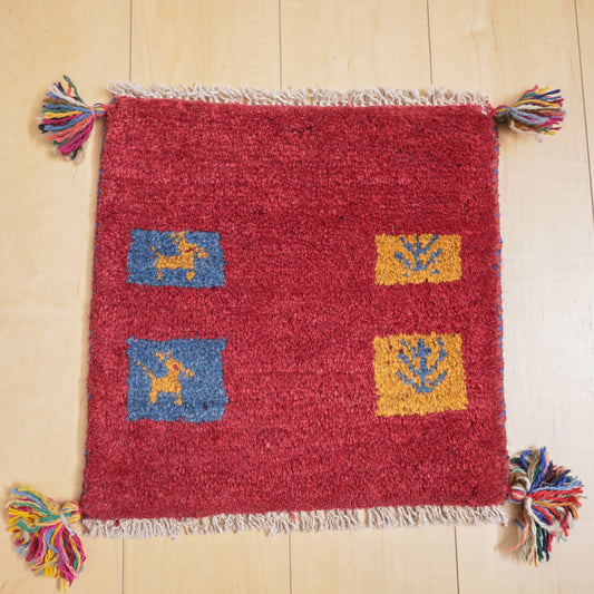 【2枚で46,000円】ギャッベ 40×38cm(BP-12080)