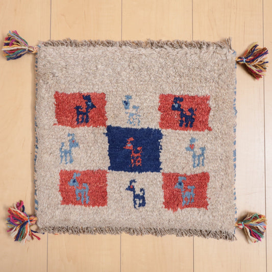 【2枚で46,000円】ギャッベ 38×42cm(BP-12101)