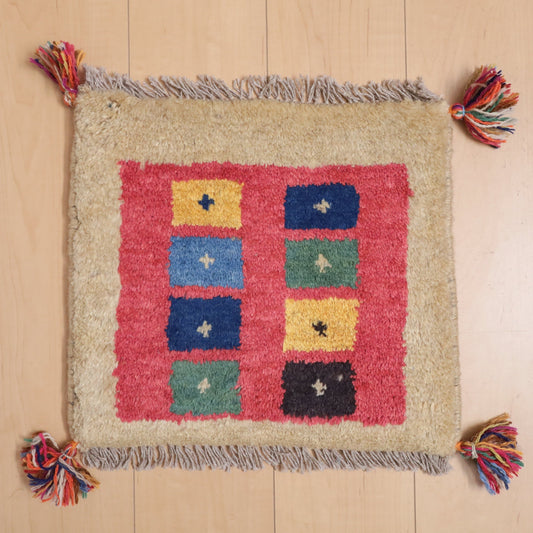 【2枚で46,000円】ギャッベ 38×42cm(BP-12104)
