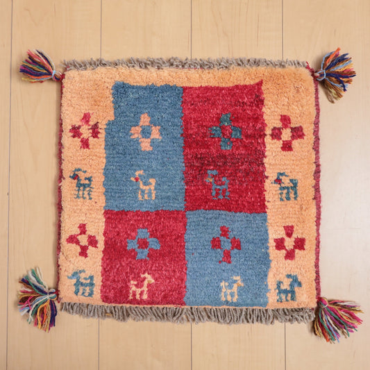 【2枚で46,000円】ギャッベ 38×42cm(BP-12110)