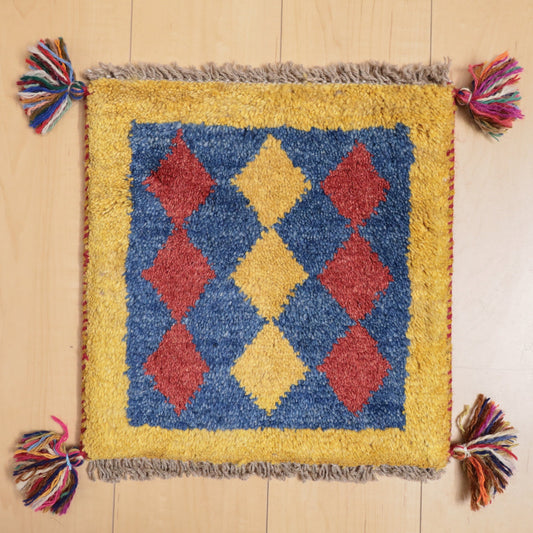 【2枚で46,000円】ギャッベ 38×37cm(BP-12114)