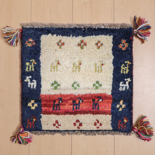 【2枚で46,000円】ギャッベ 37×40cm(BP-12166)