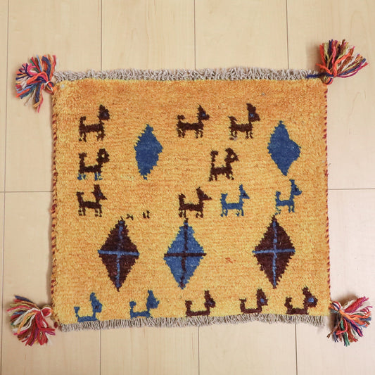 【2枚で46,000円】ギャッベ 38×43cm(BP-12179)