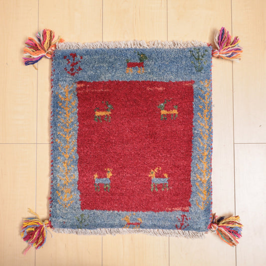 【2枚で46,000円】ギャッベ 42×36cm(BP-12197)