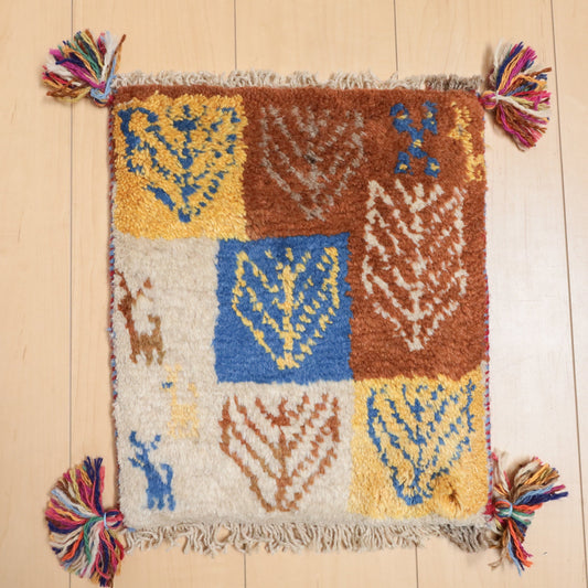 【2枚で46,000円】ギャッベ 40×34cm(BP-12323)