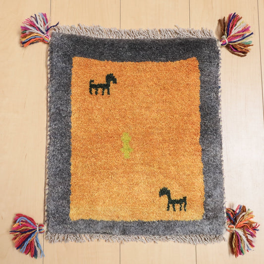 【2枚で46,000円】ギャッベ 41×37cm(BP-12324)