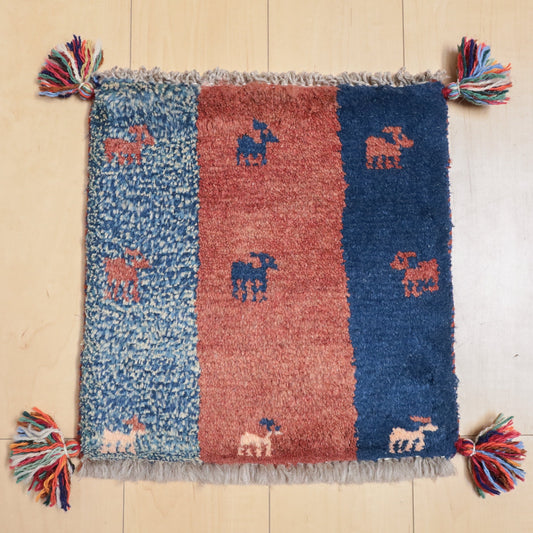【2枚で46,000円】ギャッベ 40×40cm(BP-12329)
