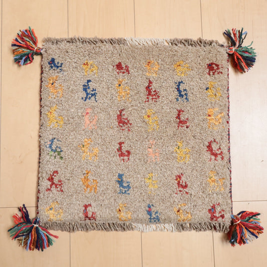 【2枚で46,000円】ギャッベ 39×42cm(BP-12333)