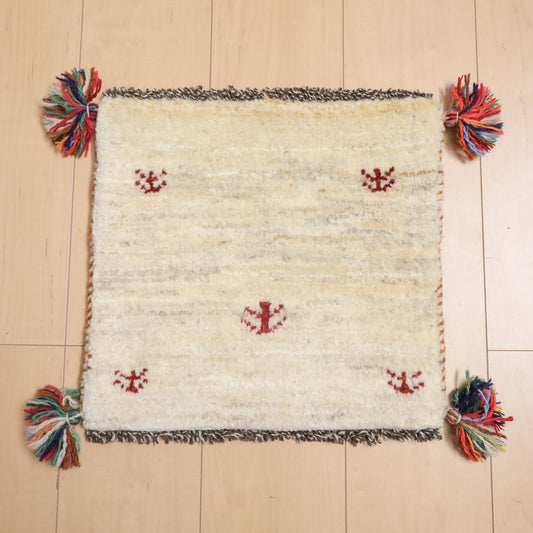 【2枚で46,000円】ギャッベ 36×38cm(BP-12341)