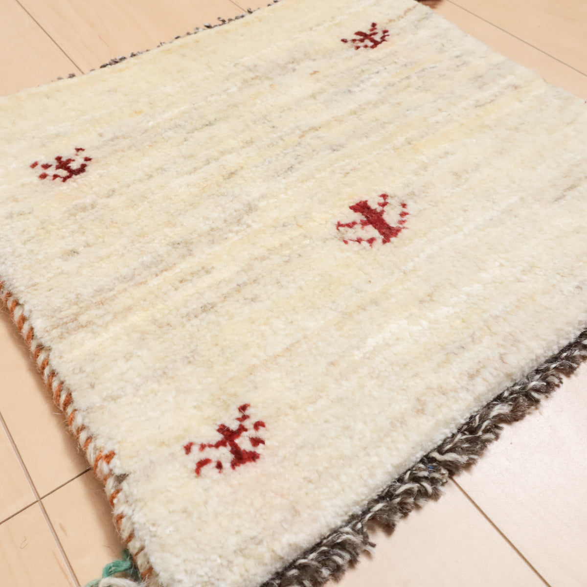 【2枚で46,000円】ギャッベ 36×38cm(BP-12341)