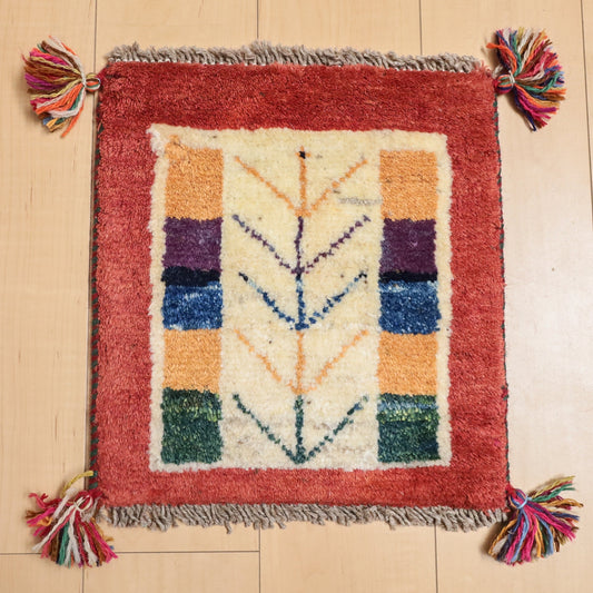【2枚で46,000円】ギャッベ 39×36cm(BP-12348)