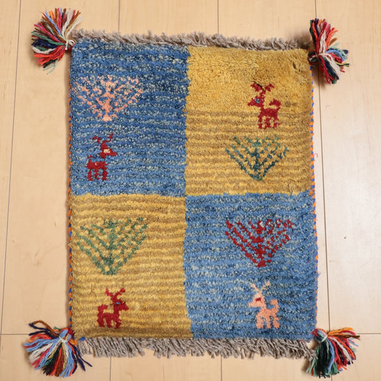 【2枚で46,000円】ギャッベ 42×36cm(BP-12349)