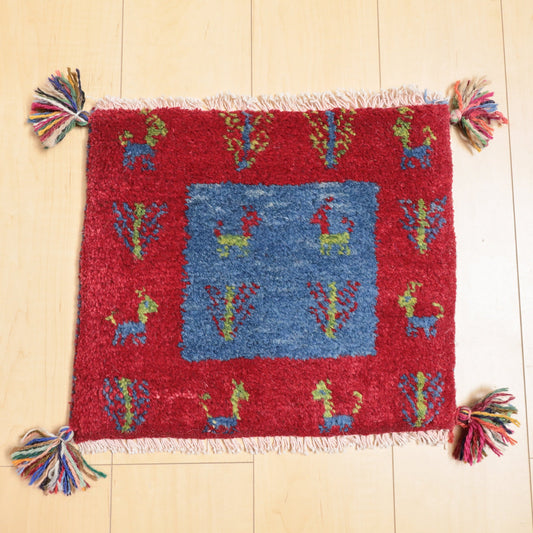 【2枚で46,000円】ギャッベ 37×42cm(BP-12356)