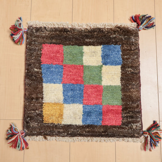 【2枚で46,000円】ギャッベ 38×39cm(BP-12373)