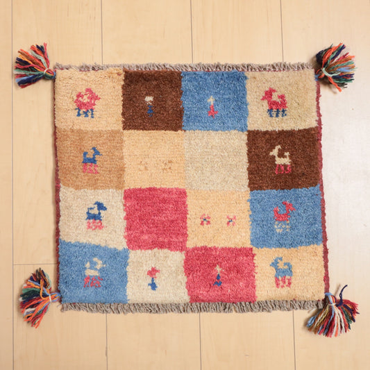 【2枚で46,000円】ギャッベ 39×44cm(BP-12376)