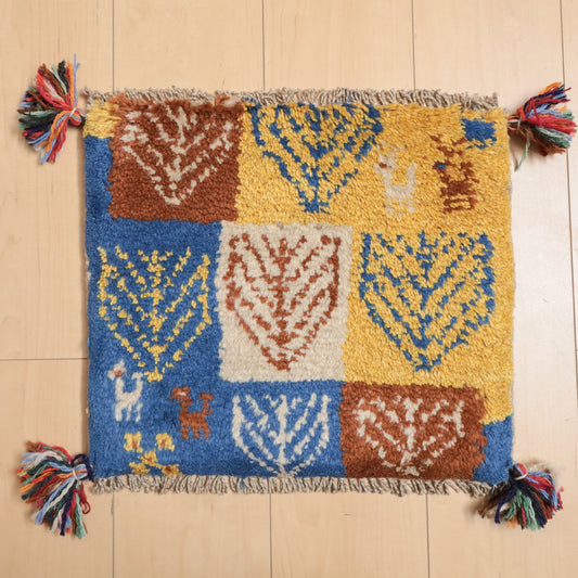【2枚で46,000円】ギャッベ 36×41cm(BP-12377)