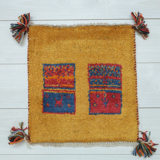 【2枚で46,000円】ギャッベ 39×36cm(BP-12507)