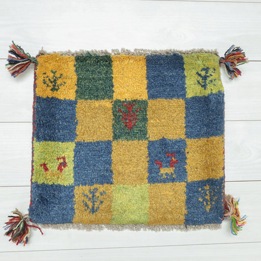 【2枚で46,000円】ギャッベ 41×46cm(BP-12514)