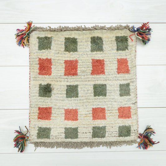 【2枚で46,000円】ギャッベ 39×38cm(BP-12528)