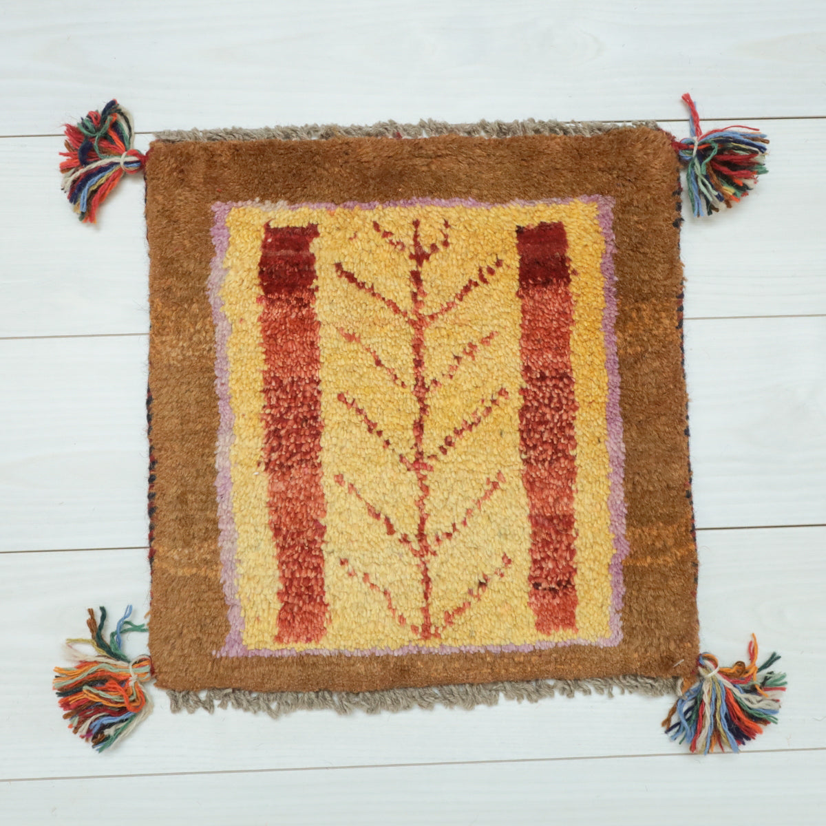 【2枚で46,000円】ギャッベ 39×39cm(BP-12537)