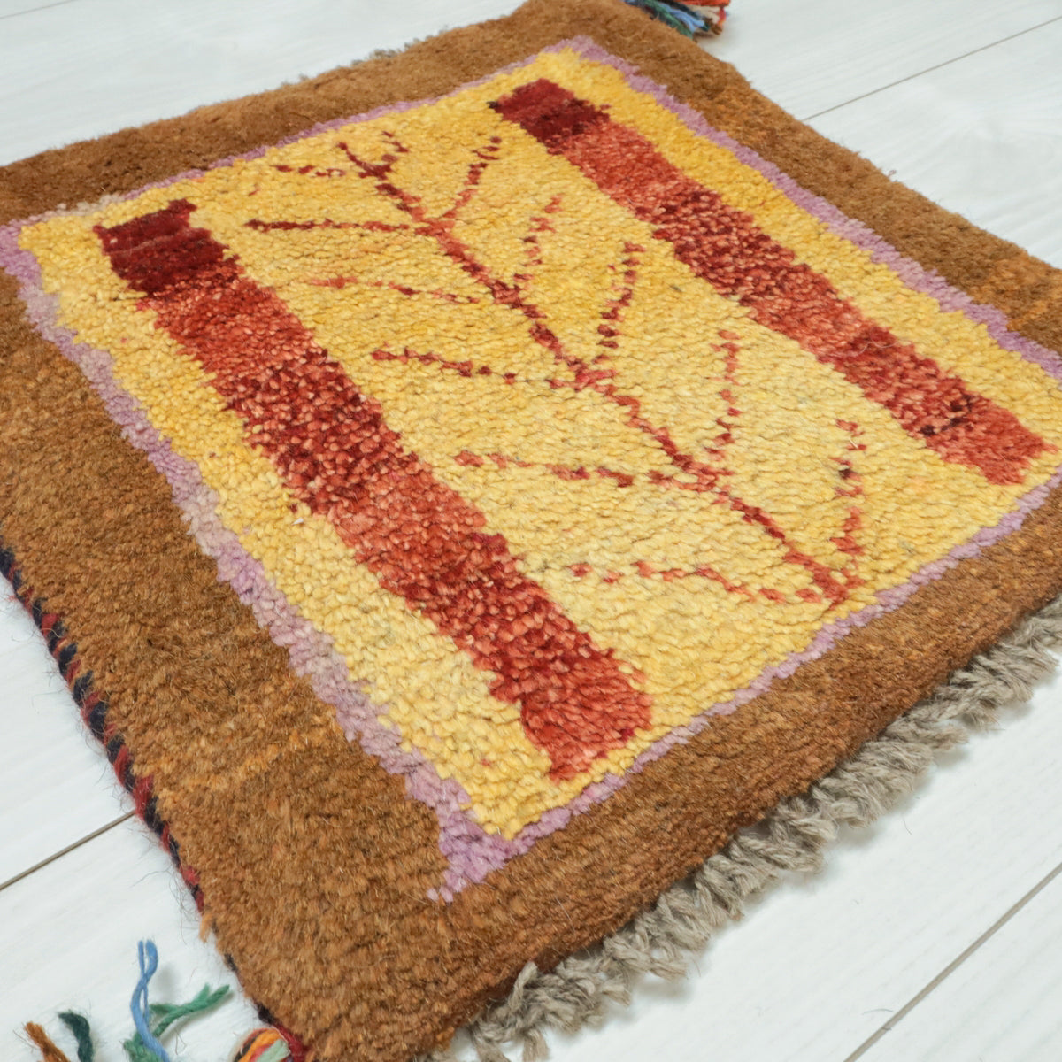【2枚で46,000円】ギャッベ 39×39cm(BP-12537)