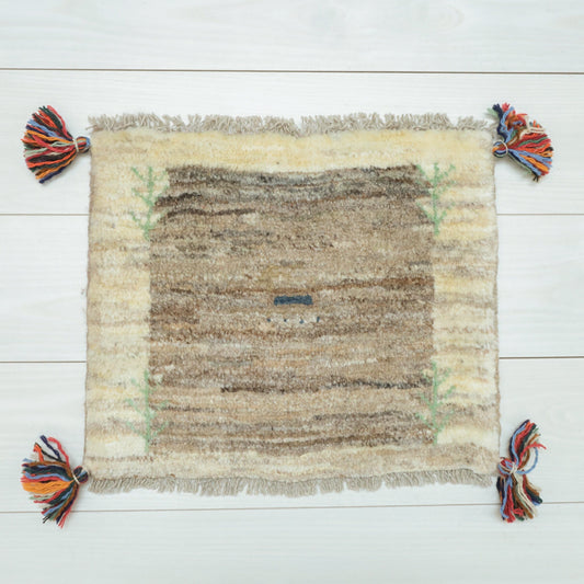 【2枚で46,000円】ギャッベ 36×42cm(BP-12556)