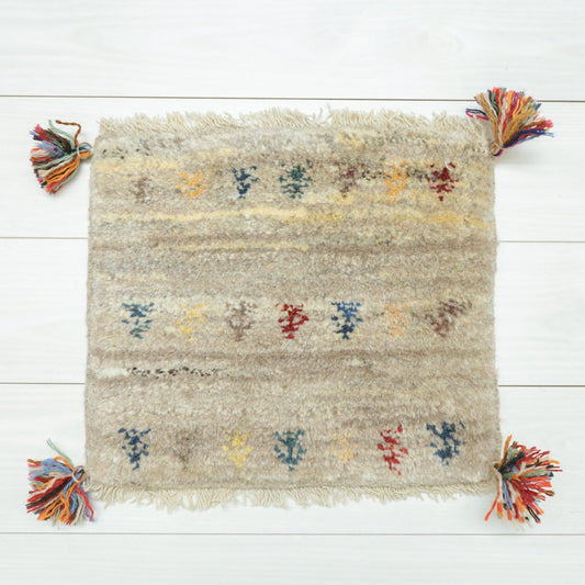 【2枚で46,000円】ギャッベ 36×42cm(BP-12559)
