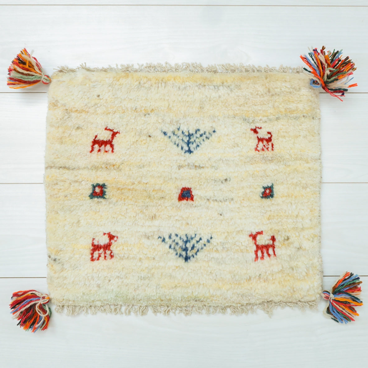 【2枚で46,000円】ギャッベ 38×44cm(BP-12581)