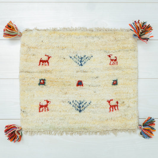【2枚で46,000円】ギャッベ 38×44cm(BP-12581)