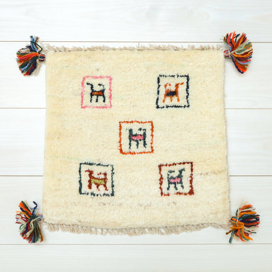 【2枚で46,000円】ギャッベ 38×42cm(BP-12584)