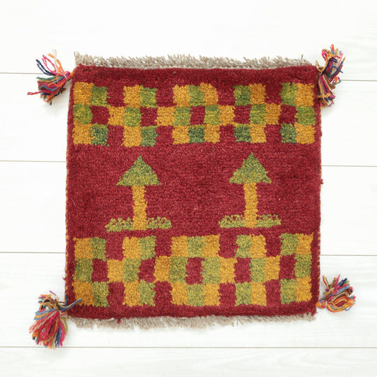 【2枚で46,000円】ギャッベ 41×42cm(BP-12629)