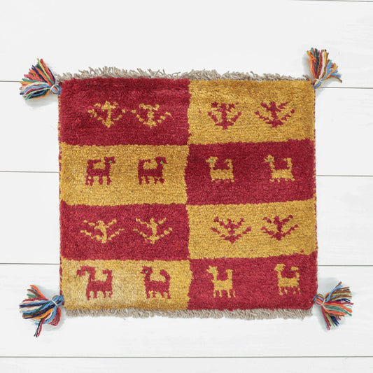 【2枚で46,000円】ギャッベ 38×42cm(BP-12650)