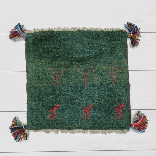 【2枚で46,000円】ギャッベ 38×40cm(BP-12651)