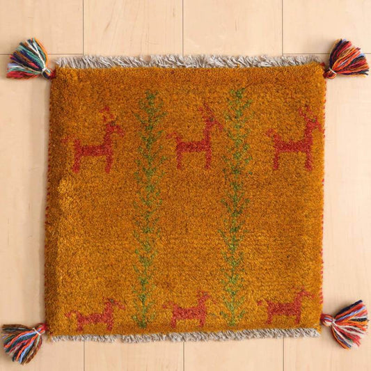 【2枚で46,000円】ギャッベ 41×42cm(BP-801)