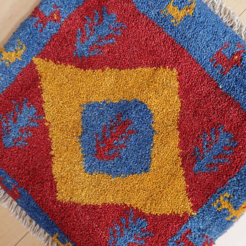 【2枚で46,000円】ギャッベ 40×43cm(BP-830)