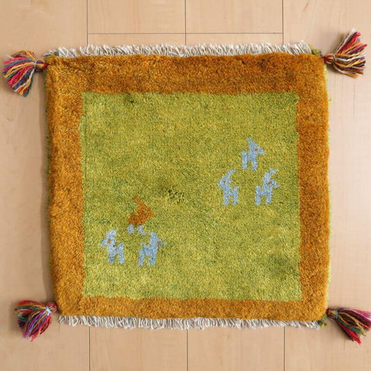 【2枚で46,000円】ギャッベ 41×43cm(BP-838)