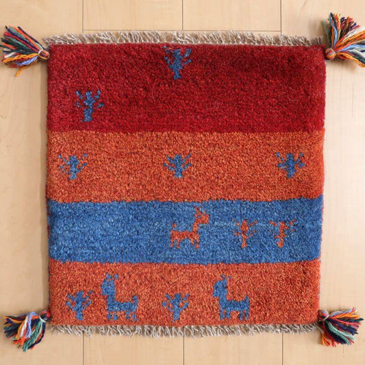 【2枚で46,000円】ギャッベ 42×42cm(BP-844)