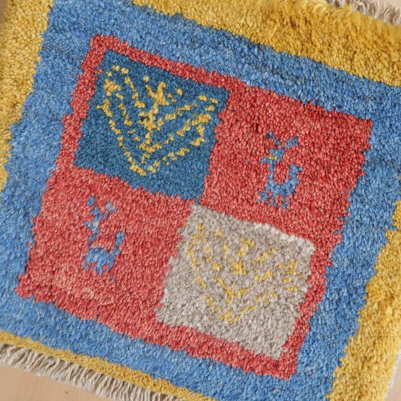 【2枚で46,000円】ギャッベ 38×42cm(BP-853)