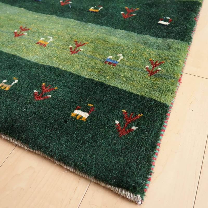 上質ギャッベ/アマレ 202×80cm(BR-10590)