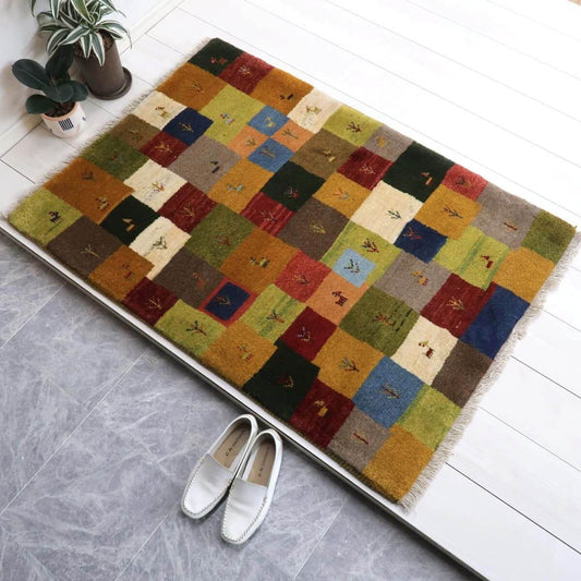 ギャッベ(カシュクリ) 121×85cm(BS-11490)