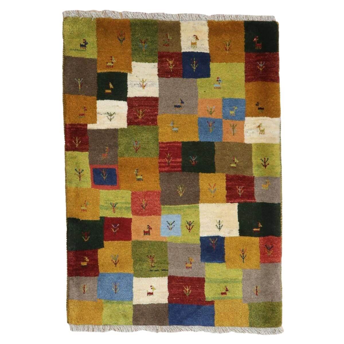 ギャッベ(カシュクリ) 121×85cm(BS-11490)
