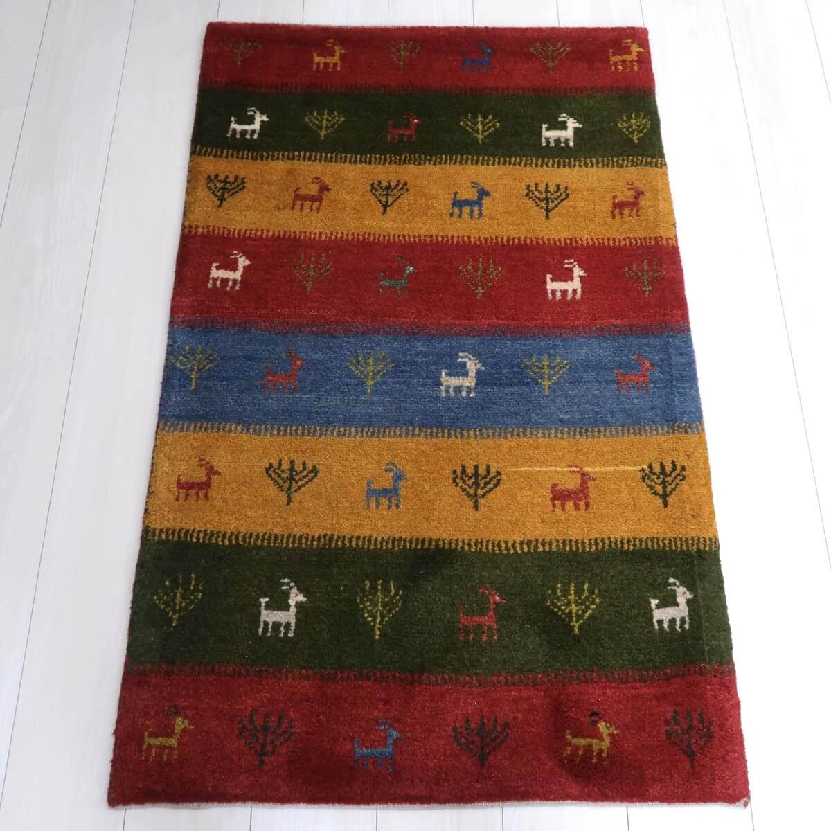 ギャッベ(カシュクリ) 125×78cm(BS-11492)