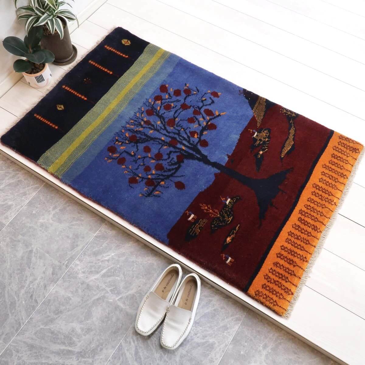 ギャッベ(カシュクリ) 123×78cm(BS-11495)