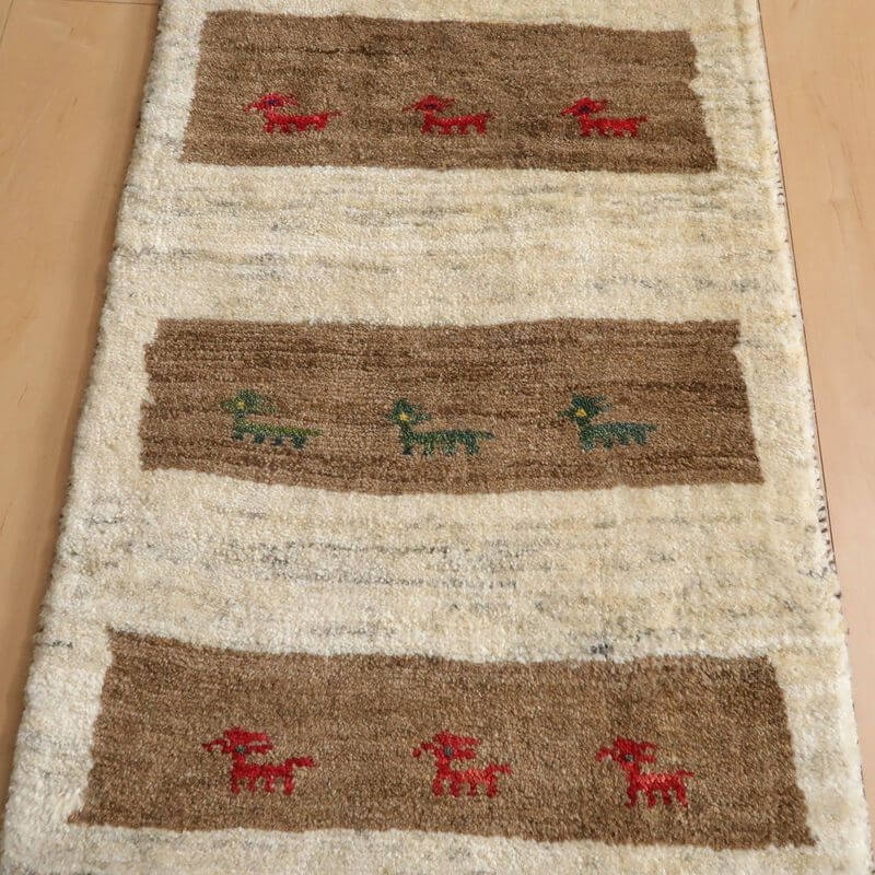 ギャッベ/カシュクリ、細かな上質ランク 92×60cm(BSS-10725)